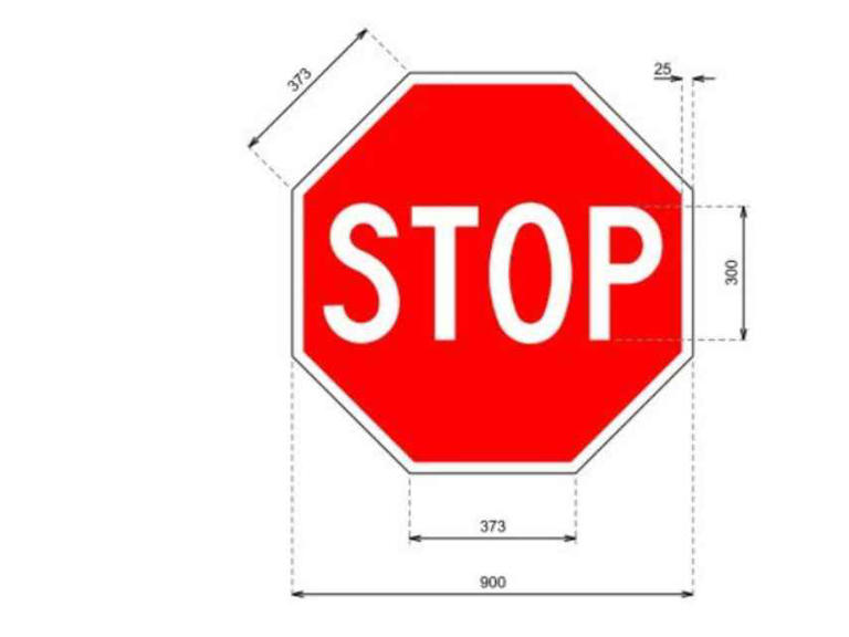 señal de trafico R‐2 STOP