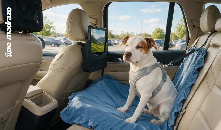 Cómo llevar al perro seguro en el coche durante las vacaciones