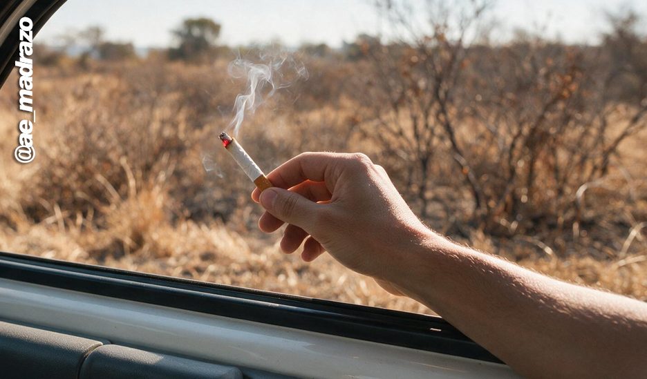 Multa por arrojar una colilla desde el coche